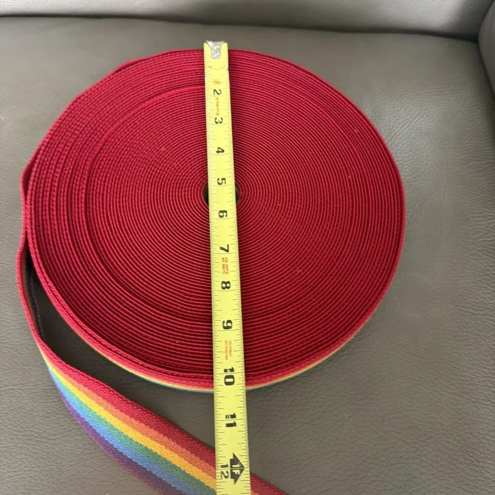 Vintage Rainbow Webbing Belting Trim 1.5